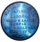  1852  New York Ny-572a  r-5  Metropolitan Marine   Fire Merchant Token