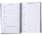 Spiral-bound Address And Telephone Book With Plastic Cover  Black