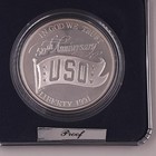Silver  1991 Uso 50th Anniversary Proof Silver Dollar W  Coa And Ogp
