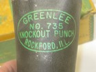 Vintage Greenlee No  735 Knockout Punch Set With Original Box And Leather Case