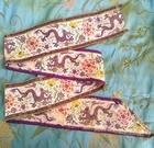 Antique Chinese Embroidery  Trim 4 Toed Dragon 3 5 By 50 Inches