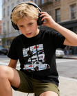 Olmrjkd 6-12y Boys 2 Piece Outfits Short Sleeve Racing Car 12-13 Years  Black