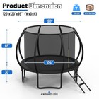 10ft Outdoor Trampoline With Safety Enclosure Net Trampoline For Kids And Adults