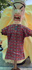 Antique Asian Burmese Folk Art Wooden Puppet Marionette Doll    Needs Restoratin