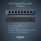 Netgear - Plus Series 8-port Gigabit Ethernet Switch - Gray