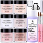 Acrylic Nail Kit For Beginners  6 Colors Acrylic Powder And Liquid Starter Se   
