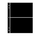 Supersafe Stock Sheets 2-row Black Pockets 126mm   Archival Stamp Pages New
