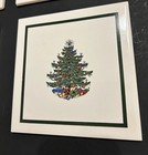 Cuthbertson England Christmas Tree  set Of 4  6    Square Trivet Tiles Euc  