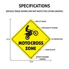 Snowmobile Crossing Sign Zone Xing   Indoor outdoor   12  Tall New Snow Mobil   