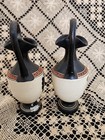 Greek Black Vases Pitchers Museum Souvenirs Signed  Hand Made painted Greece 