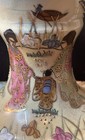 Exquisite Antique Hand Painted Lg Nippon Asian Motif Hatpin Holder- Very Rare 