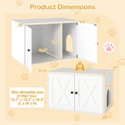 Hidden Cat Litter Box Enclosure Furniture W divider For Living Room Bedroom