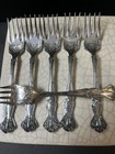 Vintage 1847 Rogers Bros Silverplate Grape 8 1 4  Cold Meat Serving Fork Antique