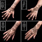 Henna Tattoo Stencils Kit reusable Henna For Hand Small  Black 