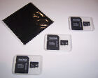 Lot Of 3 New 8gb Micro Sd Memory Cards  8 Gb Microsd   Cleaning Cloth - Usa