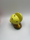 70s Ceramic Yellow Mushroom Napkin Holder Retro Funky Kitchen Decor- Chipped