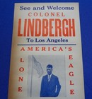 Original 1927 Charles Lindbergh Arrives In Los Angeles Poster - Pacific Railway