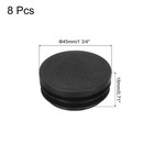 8pcs Plastic Hole Plugs 1 3 4  45mm Black Insert Tubing End Cap