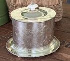 Antique Silver Plate William Adams Footed Biscuit Barrel Sheffield Ep Copper