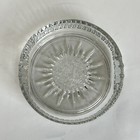 Vintage Large  Clear Glass Cigar Cigarette Ashtray 7 Inches Starburst Center