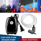 Aquarium Air Oxygen Pump 2 Outlets Bubble Tube For Fish Tank Hydroponic Pond Usa