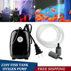 Aquarium Fish Tank Silent Air Pump 2 Air Bubble Disk Hydroponic Oxygen 5w Pump