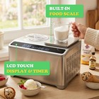 No Pre-freezing 2qt Ice Cream Maker Machine With Lcd Display For Yogurt  Gelato