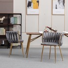 Modern Design Golden Metal Frame Velvet Fabric Dining Chair With Golden Legs