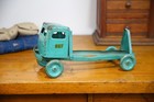 Antique Pressed Steel Toy Mack Side Dump Truck Vintage Metal Ty-nee-tot