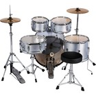 Sound Percussion Labs Junior Kicker 5piece Drum Set Metallic Silver