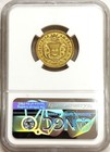 1862 R Gold Guatemala 4 Pesos Ngc About Unc 58 Rafael Carrera Coat Of Arms Coin