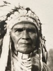 1922 Nez Perce Indian Warrior Chief Peopeo Tholekt   Bird Alighting   Azo Rppc