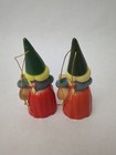 2 Vtg 1980 Unieboek Gnome Woman W  Mouse Plastic Figure Miniature 3 5  Ornament 
