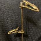Vintage Glo-mar Art Works Brass Hand Clip Letter Glove Holder Display Stand 14    