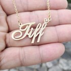 Tiff Custom Personalized Name Necklace Pendant Necklace With Heart Customiz - 01