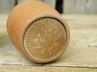 Antique Primitive Vtg Miniature Wooden Butter Press Stamp Mold  berries 