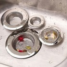 2pcs   Kitchen Bathroom Sink Strainer Stainless Steel Filter Drain Strainer
