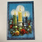 Vintage Embossed Christmas Originals Candle Card Envelope Mid Century Greeting