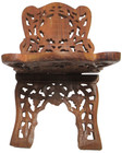 Vintage Hand-carved Wood Folding Book Holder Or Display Stand India  4