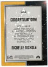 Star Trek 1998 The Original Series Season 2 A34 Nichelle Nichols Uhura Autograph