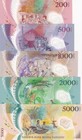 Vanuatu Set 5 Pcs 200 500 1000 2000 5000 Vatu 2014-2020 P 12 13 14 18 19 Unc