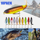 10ps Fishing Lures Bait Whopper Plopper Topwater Floating Rotating Tail For Bass