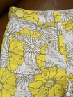 True Vintage 60s 70s Yellow Floral Daisy Pique Shorts Retro Mod Size 10