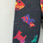 Vintage 80s Jeanne Marc Quilted Pleated High Waist Cat Cigarette Pants Ankle Zip