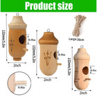 Hummingbird House Wooden Hand Craft Ornament Outdoor Garden Patio Hanging Decor
