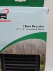 Jr Products 4x10 Dampered Black 02-29175 Replacement Floor Register Cover 