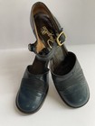 1960s Women   s Vintage Pappagallo Mary Jane Shoes Size 6 5 N Blue Leather 
