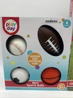 New Play Day Mini Sports Balls Indoor outdoor  bonus Glider Plane Age3  Frees h