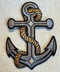 Anchor Patch Iron-on Embroidered Navy Sailor Tattoo Symbol Applique Boat Yacht