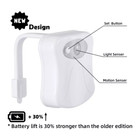 2-pack 16 Colors Toilet Night Light Bowl Human Motion Sensor Bathroom Light
